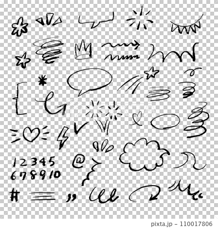 手繪插畫素材集 110017806