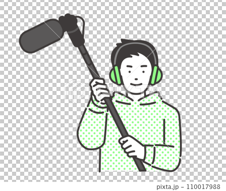 影片製作中音訊負責人向量圖素材 110017988