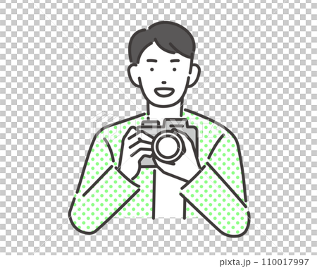 Vector illustration material of a photographer with a camera 110017997