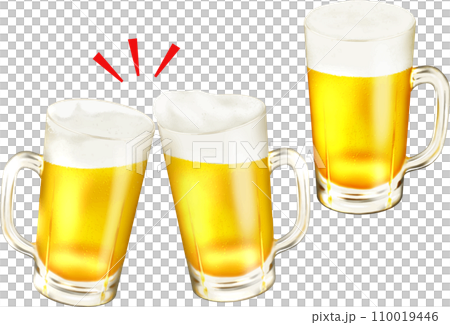 生ビール 乾杯 ジョッキ 忘年会 新年会 飲み会 宴会 110019446