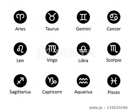 Zodiac signs, vector. 110020266