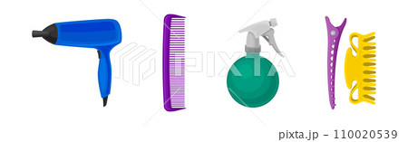 Different Hairdresser Salon Tools and Equipment Vector Set Different Hairdresser Salon Tools and Equipment Vector Set 110020539