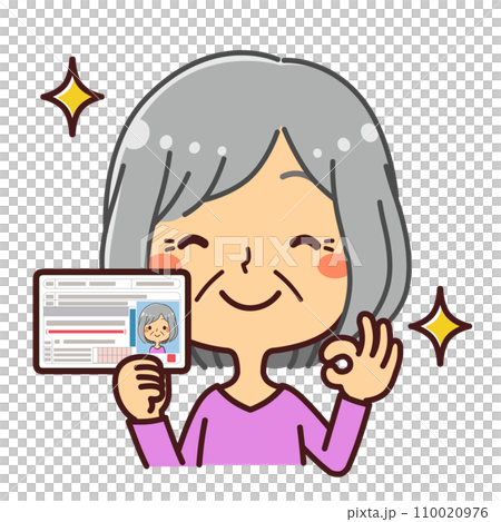 有駕駛記錄證明的高級婦女自願返回 有駕駛記錄證明的高級婦女自願返回 110020976