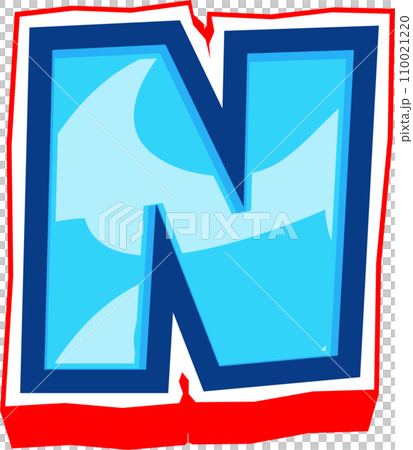 Blue Ocean Comic Bold Alphabet Letter N 110021220