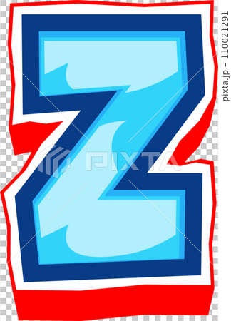 Blue Ocean Comic Bold Alphabet Letter Z 110021291