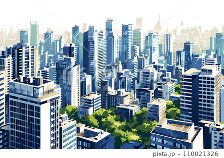 美しい都会の風景 110021326