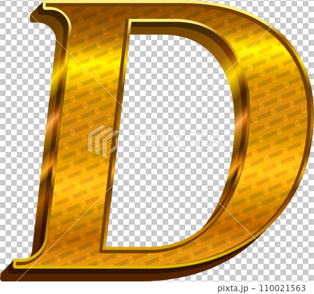 Luxury Gold Alphabet Letter D 110021563