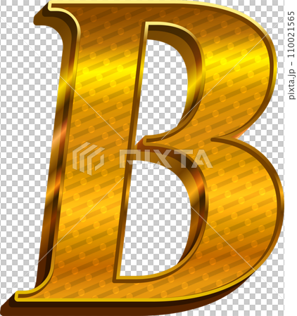 Luxury Gold Alphabet Letter B - Stock Illustration [110021565] - PIXTA