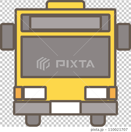 Simple illustration of a yellow bus 110021707