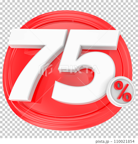 Percentage Number 3D Render 110021854