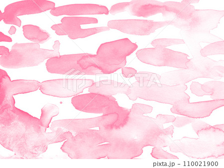 抽象的な桜のようなピンク色の水彩テクスチャの背景イラスト素材 110021900