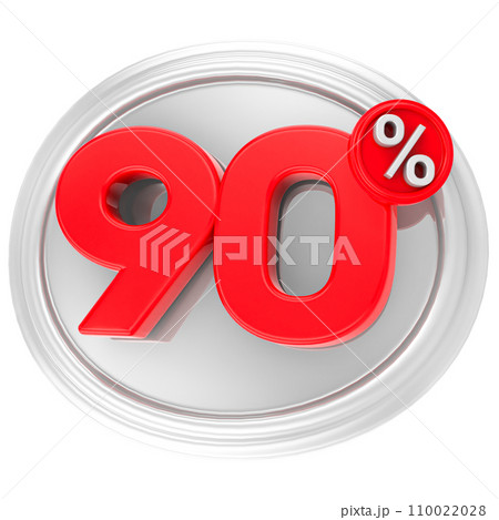 3d Render Percentage Number 110022028