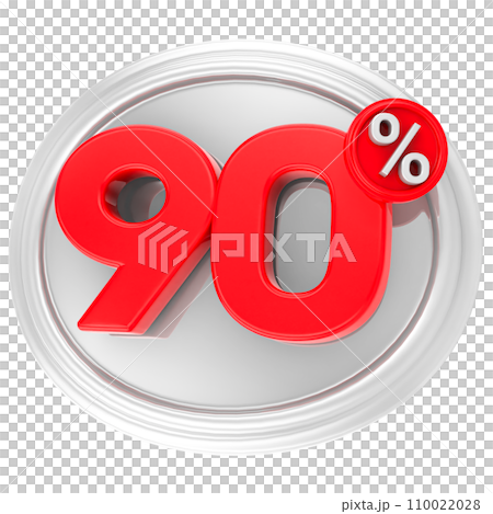 3d Render Percentage Number 110022028