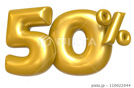 Balloon Gold 3D Rendering 110022044