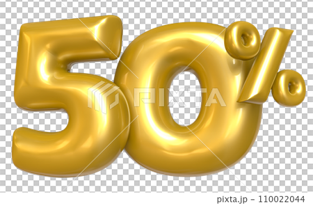 Balloon Gold 3D Rendering 110022044