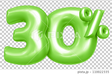 Balloon Number 3D Render 110022335