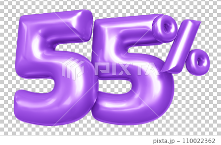 Balloon Number 3D Render 110022362