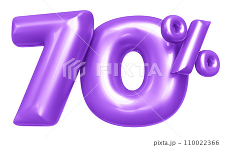 Balloon Number 3D Render 110022366