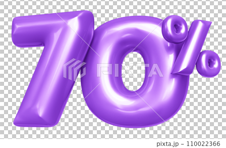 Balloon Number 3D Render 110022366
