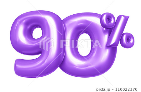 Balloon Number 3D Render 110022370