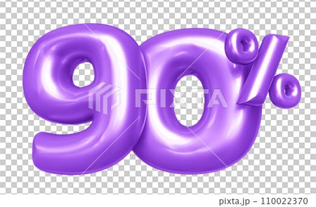 Balloon Number 3D Render 110022370