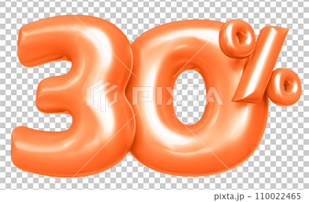 Balloon Number 3D Render 110022465