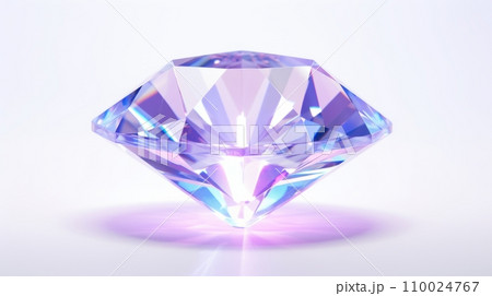 屈折した光を落とすダイヤモンド：AI作品 110024767