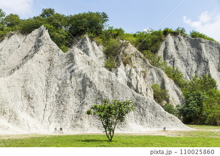 Badlands Geological landscape of Tianliao Moon World Scenic Area in Kaohsiung, Taiwan. it's famous for its similarity to the landscape of the Moon's surface. Badlands Geological landscape of Tianliao Moon World Scenic Area in Kaohsiung, Taiwan. it's famous for its similarity to the landscape of the Moon's surface. 110025860