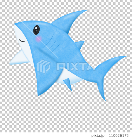 shark cartoon isolated on white shark cartoon isolated on white 110026173