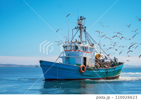 漁船のイメージ01 110026623