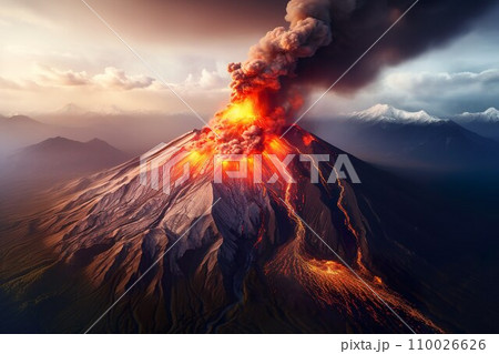 火山噴火のイメージ0 110026626