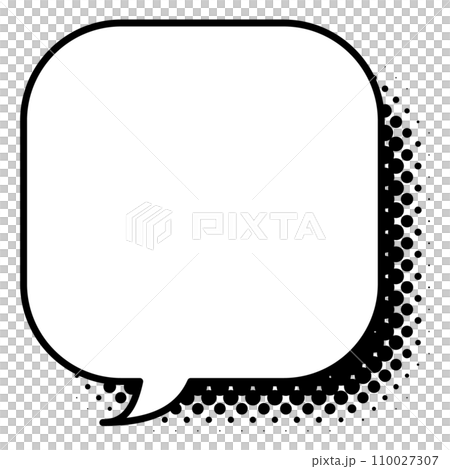 Speech bubble illustration 4 [Halftone shadow] 110027307