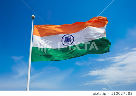 インドの国旗のイメージ01 インドの国旗のイメージ01 110027382