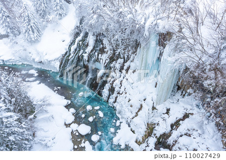 冬の白ひげの滝 110027429
