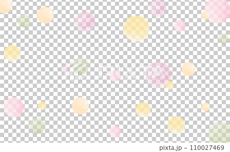 水彩風格圓點的春季色框插圖 110027469