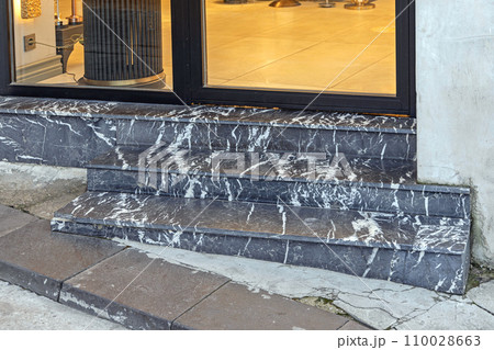 Black White Marble Steps 110028663