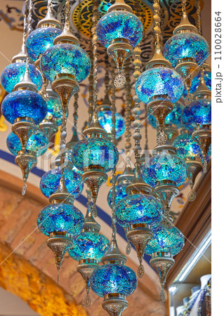 Blue Glass Chandelier 110028664