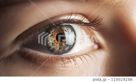 Detail close up macro shot of a human eyes good as a concept image. 110029286