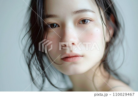 きれいな女性・スキンケアのイメージ素材「AI生成画像」 きれいな女性・スキンケアのイメージ素材「AI生成画像」 110029467