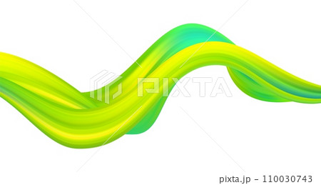 3d Wave Liquid shape color background. 110030743