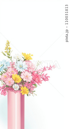 AIで生成したカラフルなフラワーアレンジメント 110031813
