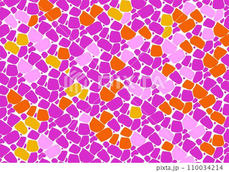 カラフルピンクの城壁。ランダムタイル、石垣 カラフルピンクの城壁。ランダムタイル、石垣 110034214