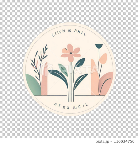 Gentle flower illustration logo 110034750