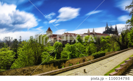 St. Vitus Cathedral Prague sunny day 110034798