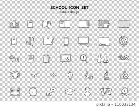 School education study icon illustration set academic growth stationery stationery notebook tablet School education study icon illustration set academic growth stationery stationery notebook tablet 110035134