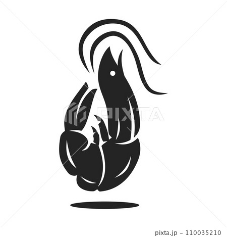 Shrimp Logo template Isolated. Brand Identity. Icon Abstract Vector graphic 110035210
