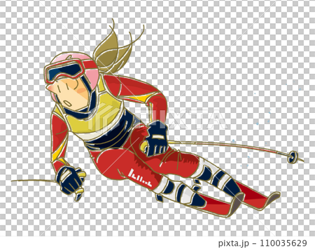 mogul ski illustration 110035629
