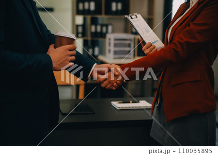 Business handshake for teamwork of business merger and acquisition,successful negotiate,hand shake,two businessman shake hand with partner to celebration partnership and business deal concept Business handshake for teamwork of business merger and acquisition,successful negotiate,hand shake,two businessman shake hand with partner to celebration partnership and business deal concept 110035895
