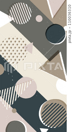 背景素材_ラフなメンフィス柄 110036310