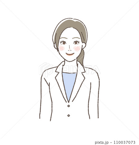 医療スタッフ　笑顔の女性のイラスト 110037073